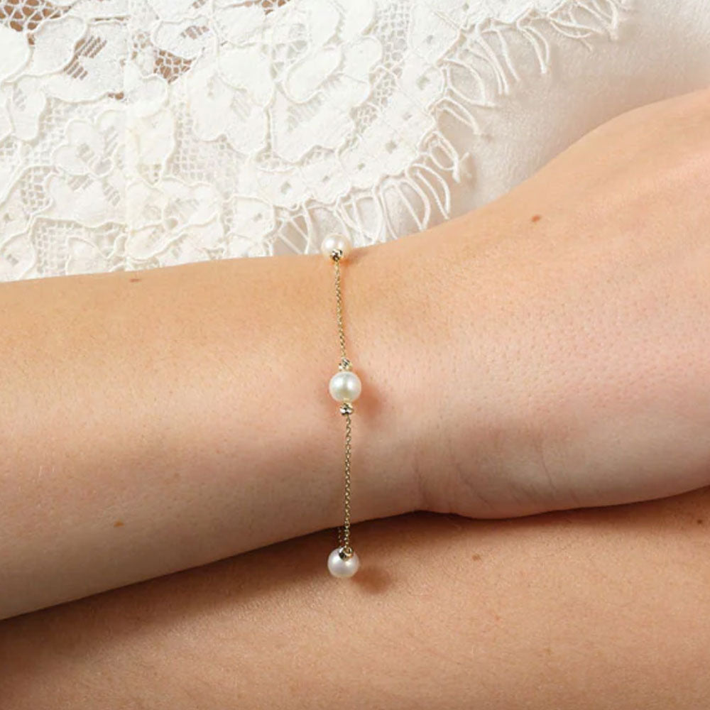 9ct Gold Fresh Water Pearl Bracelet
