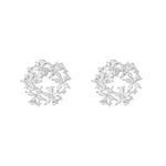 Load image into Gallery viewer, Silver Multi CZ Open Circle Studs