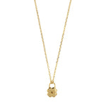 Load image into Gallery viewer, Gold Plated Clover Fiadh Lock Necklace