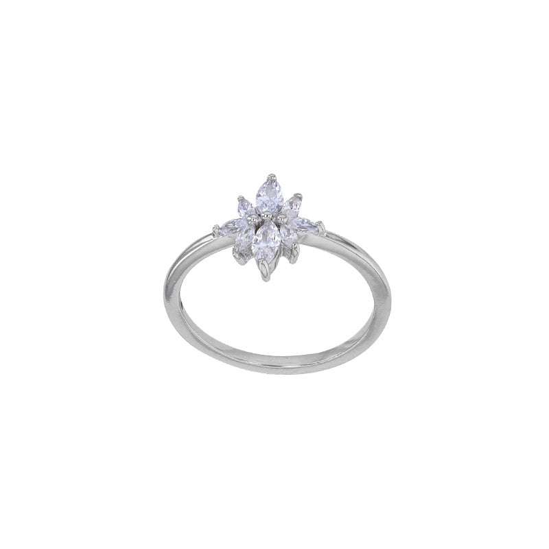 Silver Cassie CZ Star Ring