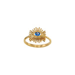 Load image into Gallery viewer, Gold Plated Cleo Starburst Evil Eye Ring
