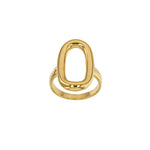 Load image into Gallery viewer, Gold Plated Open Circle Statement Ring