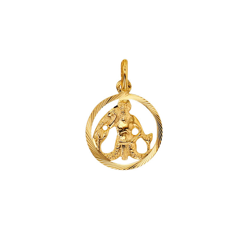 9ct Gold Aquarius Zodiac Necklace