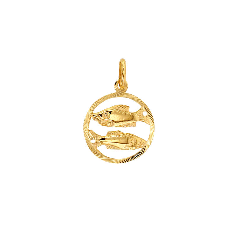 9ct Gold Pisces Zodiac Necklace