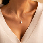 Load image into Gallery viewer, 9ct Gold Freshwater Pearl CZ Necklace