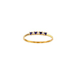 Load image into Gallery viewer, 18ct Gold Sapphire Diamond Seven Stone Ring
