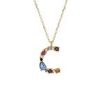 Load image into Gallery viewer, 18ct Gold CZ Initial C Necklace

