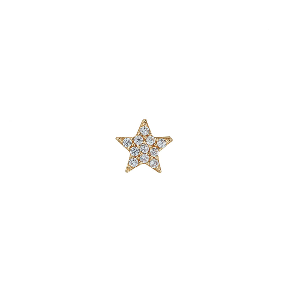 9ct Gold CZ Star Cartilage Earring