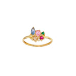 Load image into Gallery viewer, 18ct Gold Round Marquise CZ Ring
