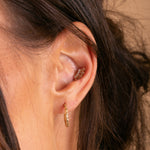 Load image into Gallery viewer, 9ct Gold CZ Lotus Garland Cartilage Earring