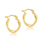 Load image into Gallery viewer, 9ct Gold Molten Gold Hoops