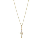 Load image into Gallery viewer, 9ct Gold Lightning CZ Necklace