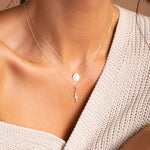 Load image into Gallery viewer, 9ct Gold Lightning CZ Necklace