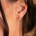 Load image into Gallery viewer, 9ct Gold CZ Lotus Garland Cartilage Earring