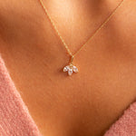 Load image into Gallery viewer, 9ct Gold Marquise Lotus Leaf Necklace