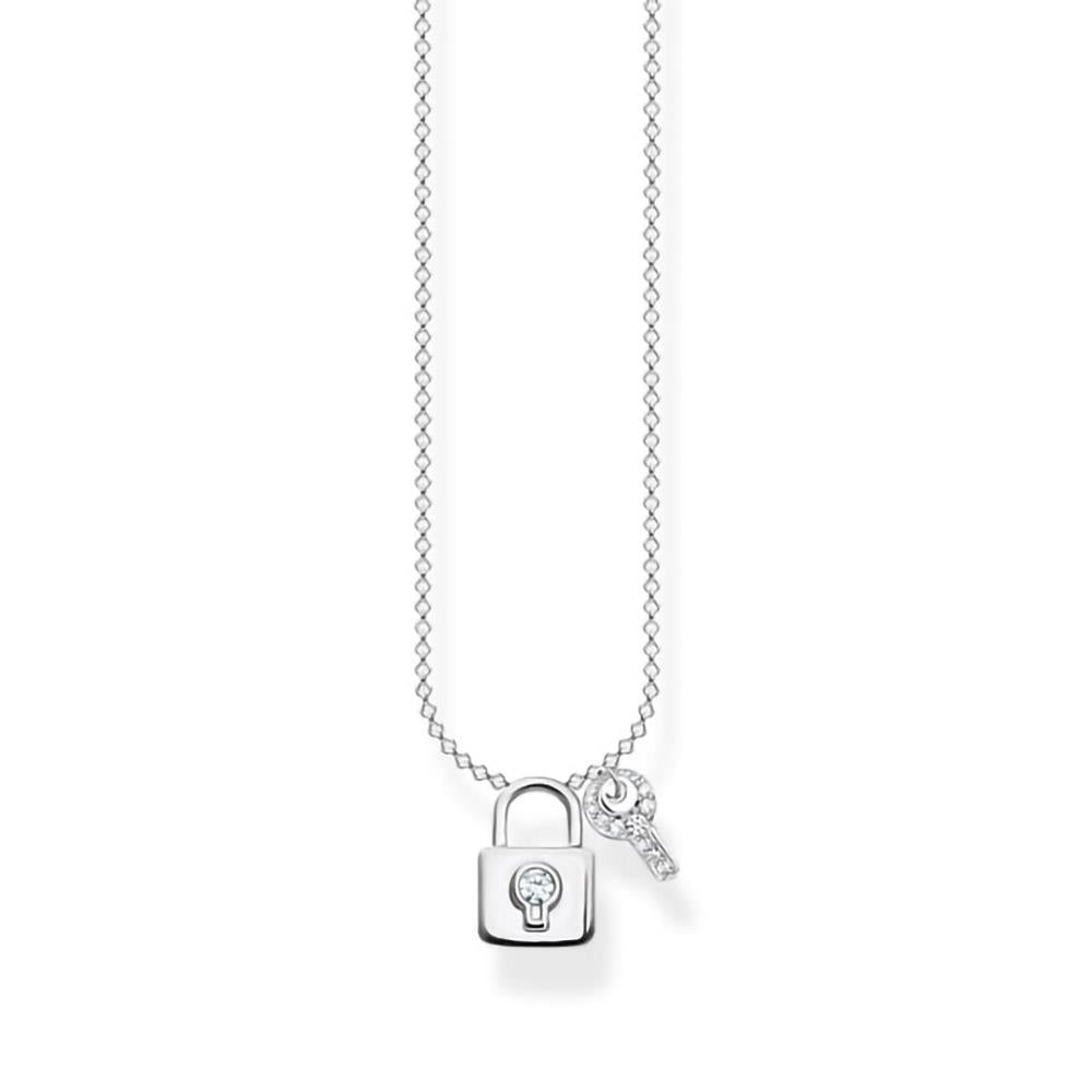 Silver Lock and Key Necklace