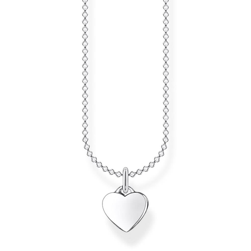 Silver Plain Heart Necklace