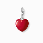 Load image into Gallery viewer, Silver Red Heart Charm
