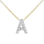 Load image into Gallery viewer, 9ct Gold Diamond Mini Initial Necklace A
