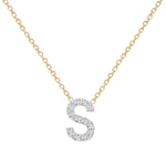 Load image into Gallery viewer, 9ct Gold Diamond Mini Initial Necklace S
