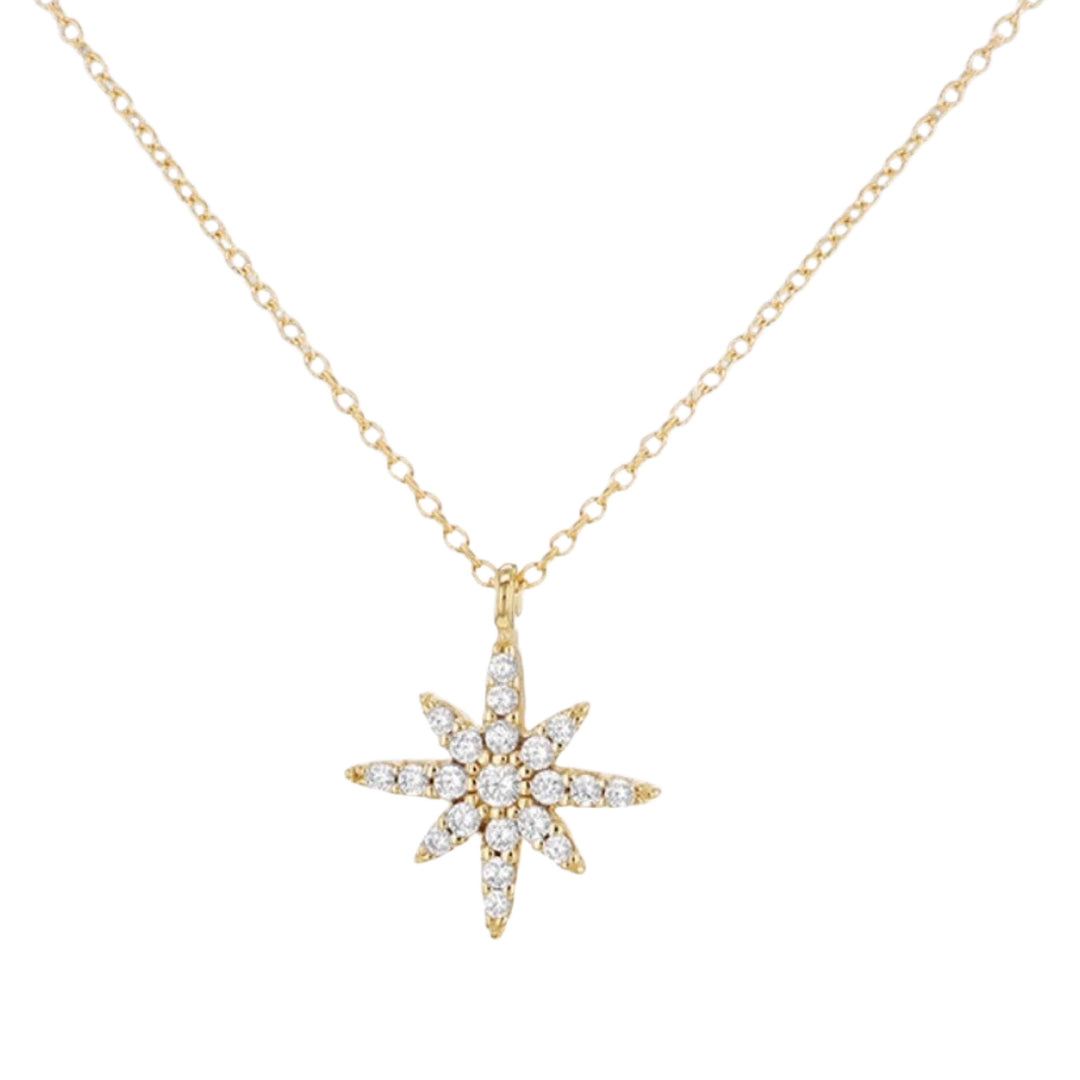 9ct Gold North Star Necklace