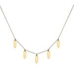 Load image into Gallery viewer, 9ct Gold Five  Oval Drop Necklace
