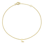 Load image into Gallery viewer, 9ct Gold Mini Initial L Bracelet
