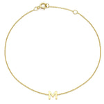 Load image into Gallery viewer, 9ct Gold Mini Initial M Bracelet
