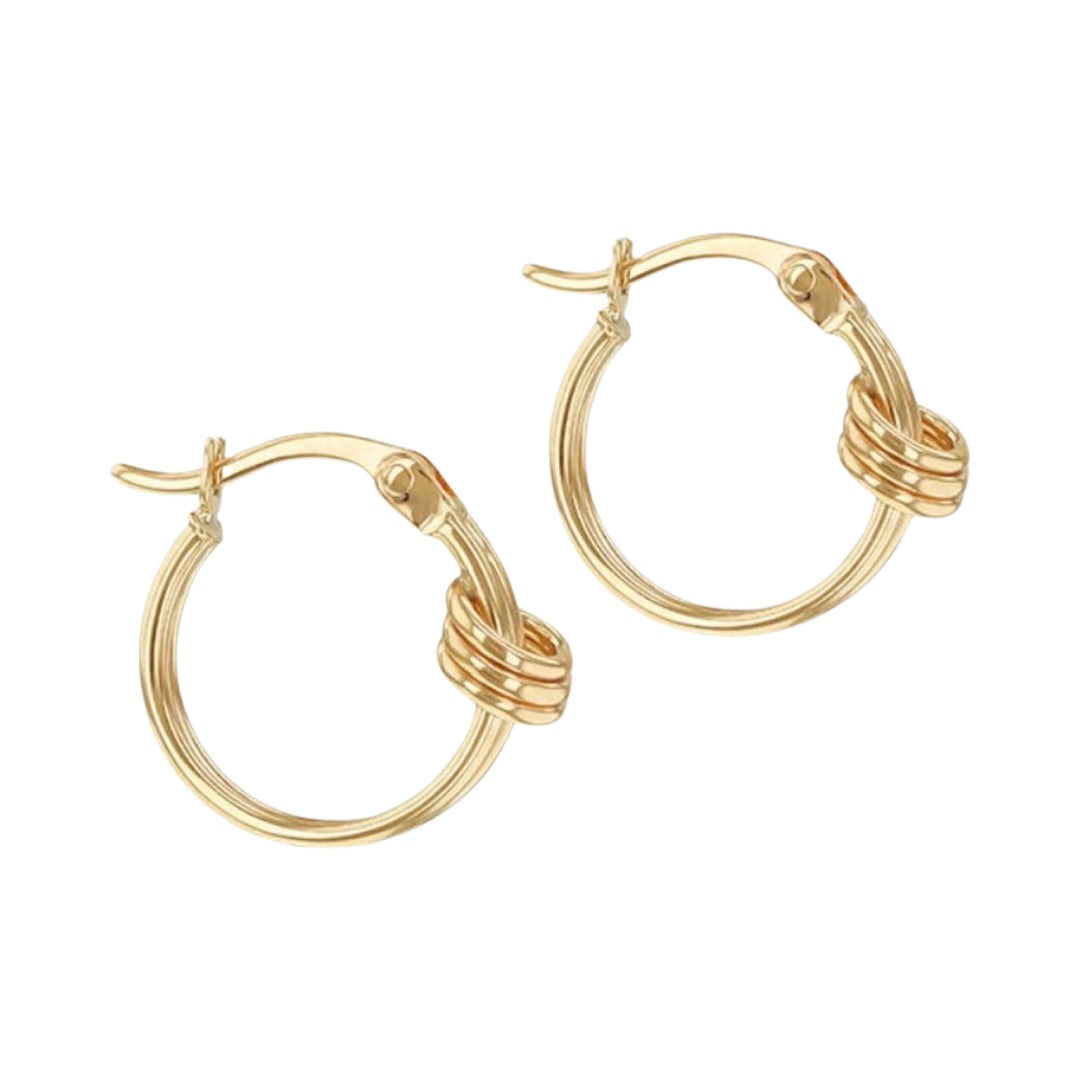 9ct Gold Double Love Knot Earrings
