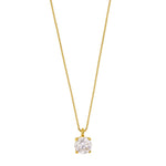 Load image into Gallery viewer, 18ct Gold CZ Solitaire Necklace
