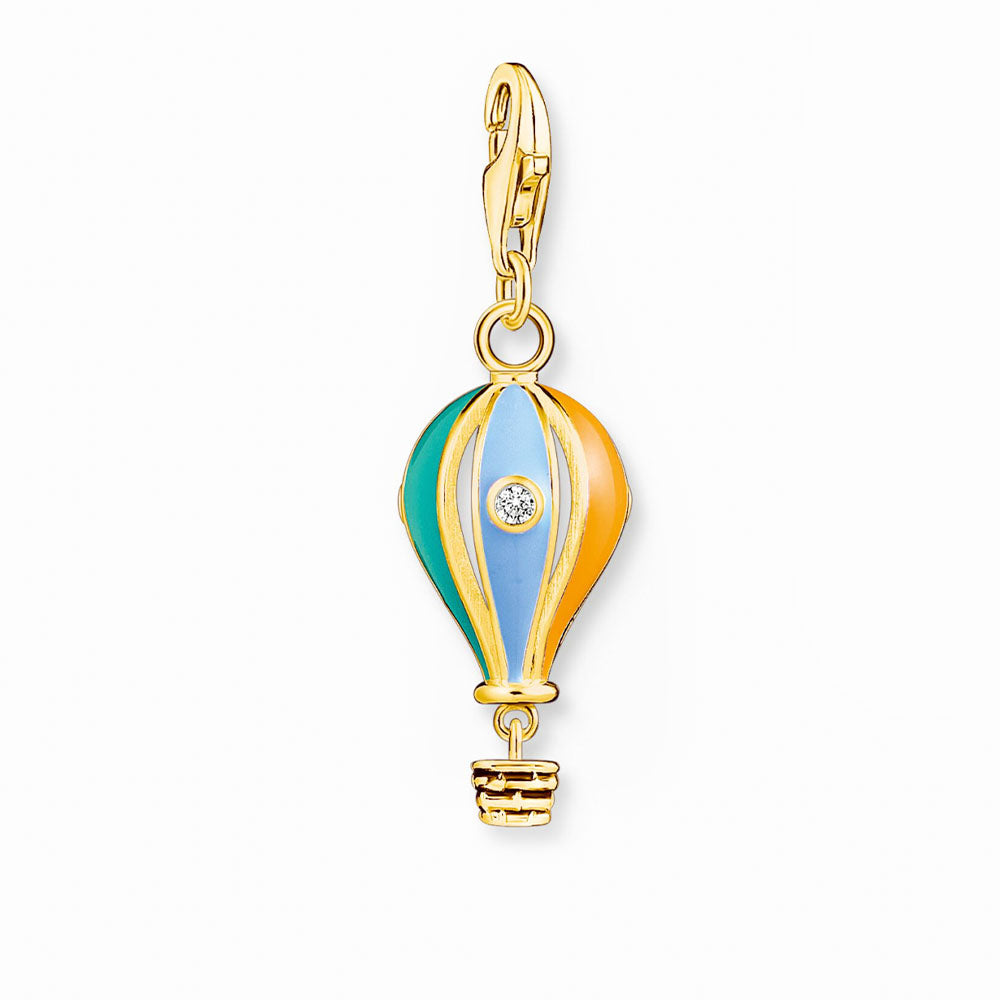 Gold Plated Hot Air Balloon Charm