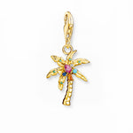 Load image into Gallery viewer, Gold Plated Colourful Palm Tree Charm
