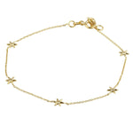 Load image into Gallery viewer, 9ct Gold Five Star Bracelet

