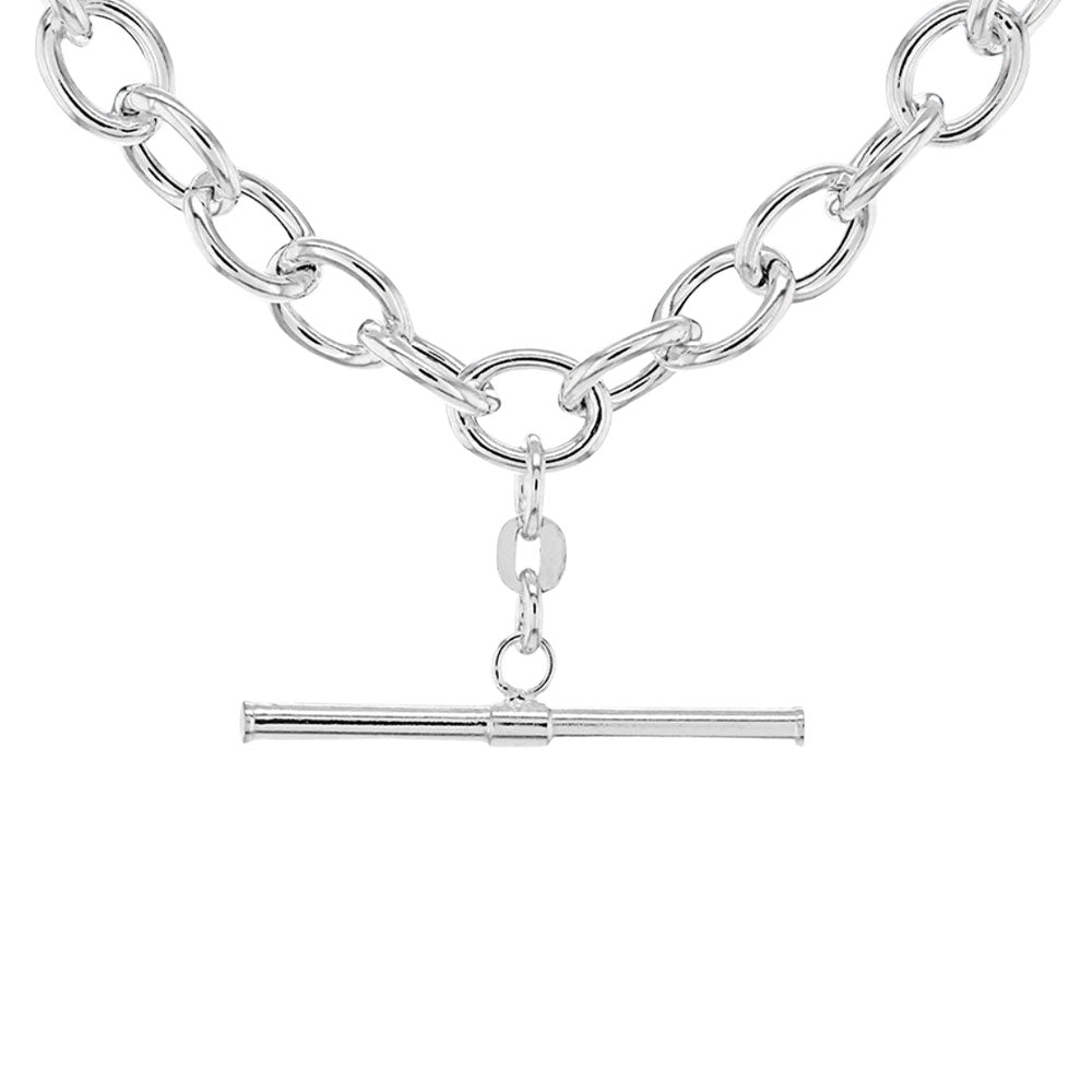 Silver T Bar Necklace