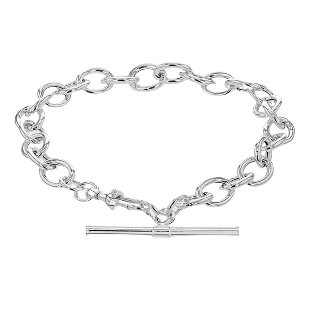 Silver T Bar Bracelet
