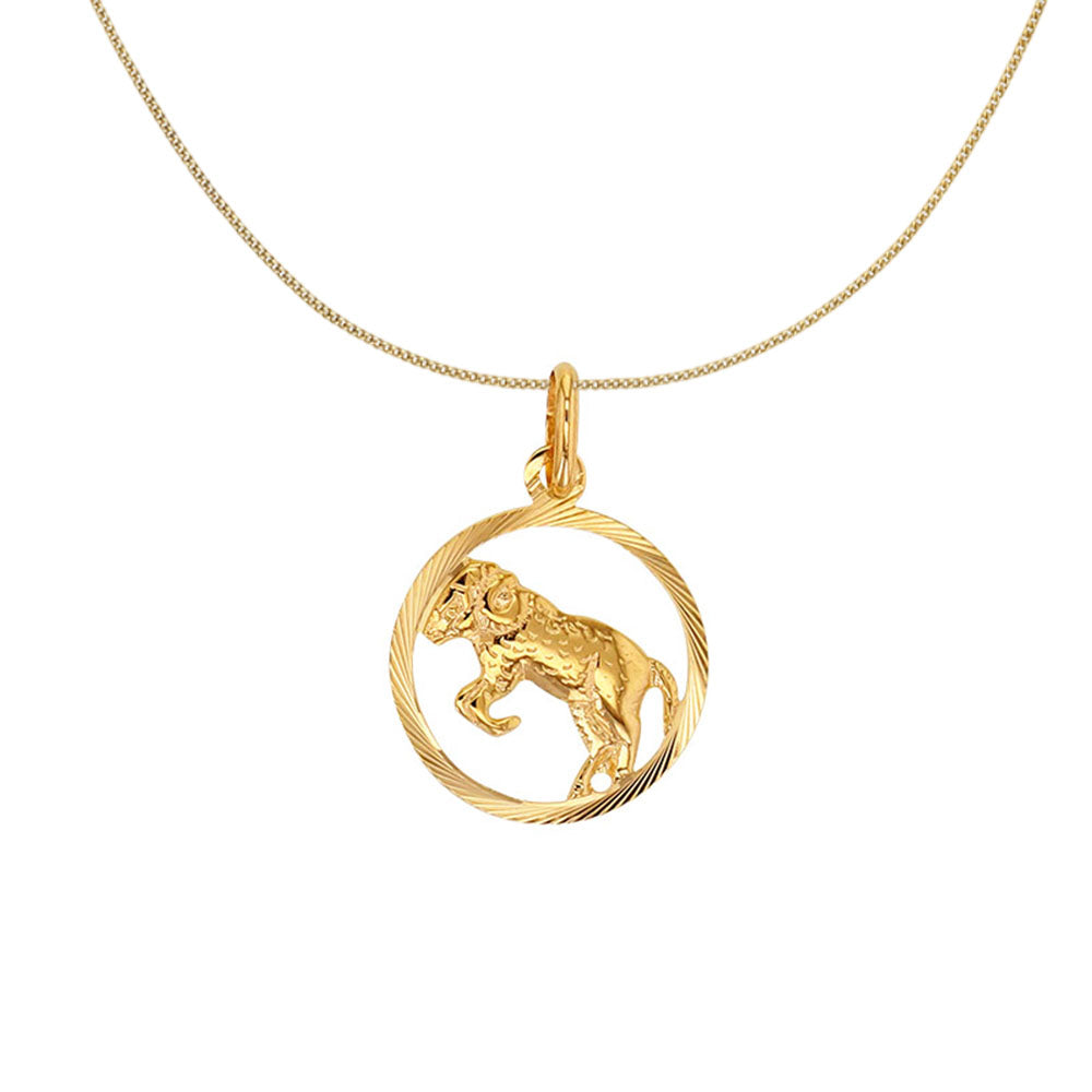 9ct Gold Aries Zodiac Necklace