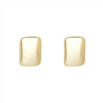 Load image into Gallery viewer, 9ct Gold Rectangle Button Stud Earrings
