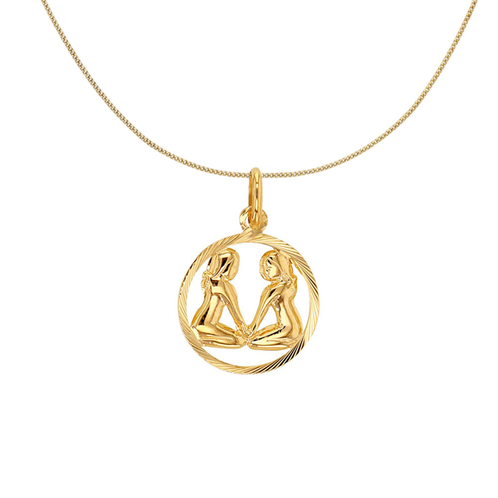 9ct Gold Gemini Zodiac Necklace