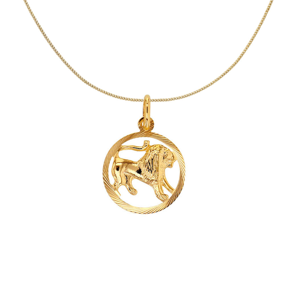 9ct Gold Leo Zodiac Necklace