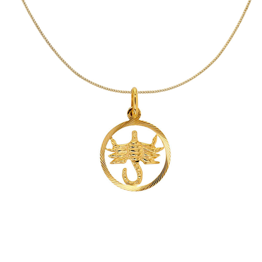 9ct Gold Scorpio Zodiac Necklace