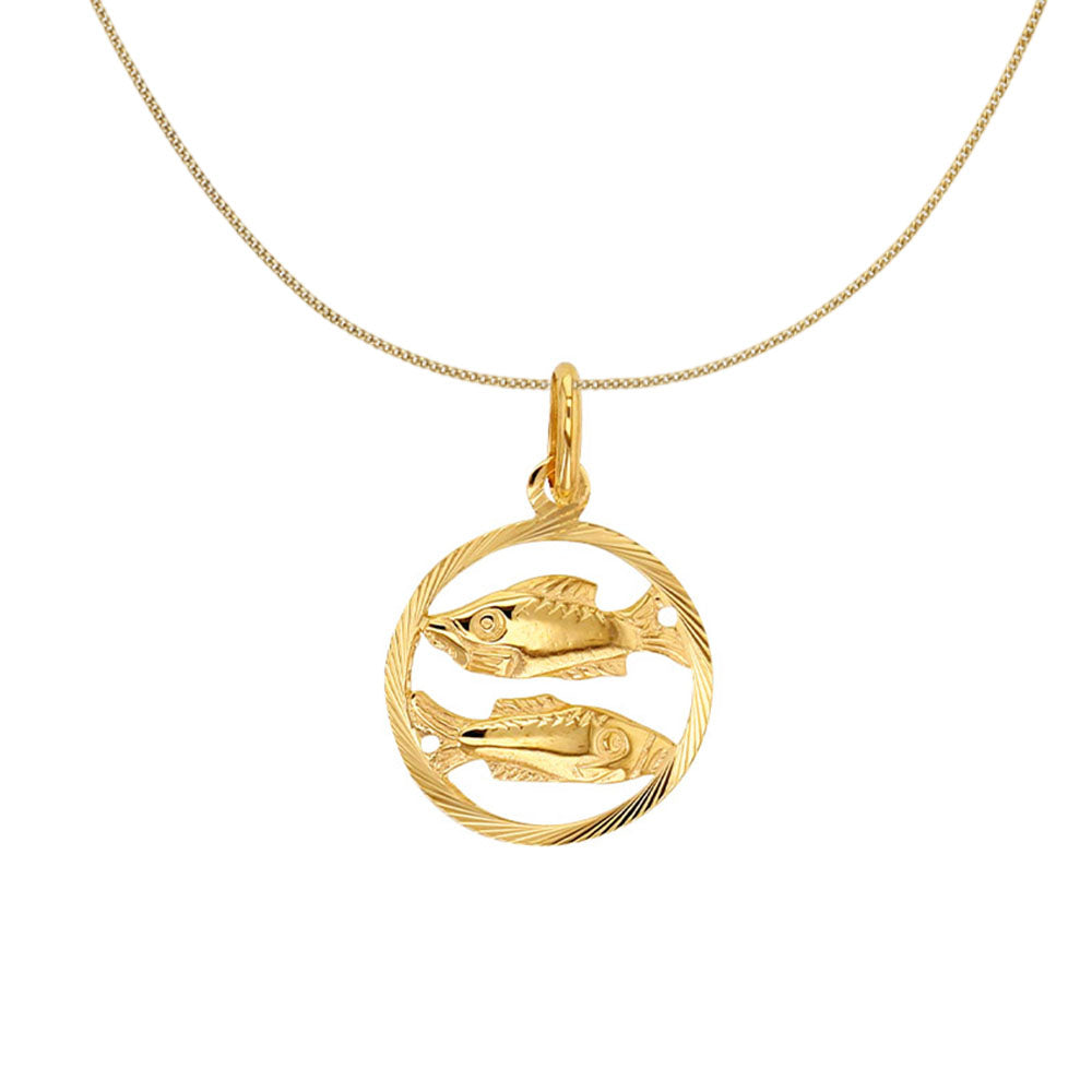 9ct Gold Pisces Zodiac Necklace