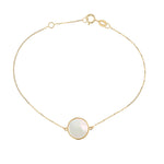 Load image into Gallery viewer, 9ct Gold Mother of Pearl Circle Bracelet
