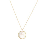 Load image into Gallery viewer, 9ct Gold Mother of Pearl Circle Necklace
