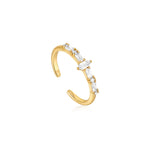Load image into Gallery viewer, Gold Plated Sparkle Multi Stone Band Ring
