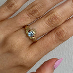 Load image into Gallery viewer, 10ct Gold Aquamarine Niamh Claddagh Ring
