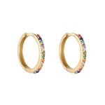 Load image into Gallery viewer, 9ct Gold Multicoloured Hoop Earrings
