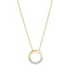 Load image into Gallery viewer, 9ct Gold Diamond Open Circle Pendant
