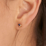 Load image into Gallery viewer, Lapis Star Stud Earrings
