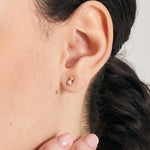 Load image into Gallery viewer, Gold Plated Orb Sparkle Stud Earrings
