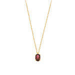 Load image into Gallery viewer, 18ct Gold Garnet Oval Necklace
